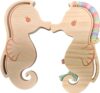 Eray Montessori Wooden Lacing Toy for Kids Ages 4-6, Fine Motor Skills Sensory Threading Animal Toy, Preschool Learning Activity Toy for Hand-Eye Coordination & Focus Training (Seahorse)