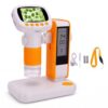 Erchineko Kids Microscope, 50X-1000X Digital Screen, 8 LED Lights