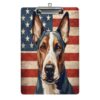 ErinBarice Bull Terrier Dog American Flag Acrylic Clipboard 8.5X 12.5 in