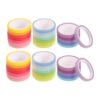 ERINGOGO 40 Rolls Colorful Paper Washi Tape Rolls for Scrapbooking and DIY Art Projects, Tear Easily by Hand with Surface Safe Application, Versatile Use Adhesive Tape for Crafting