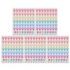 ERINGOGO 5 Sheets Map Location Stickers Self-Adhesive Color Positioning Labels with Vivid Color Coding and Easy Application for Classroom and Travel Planning, Removable Map Marker Stickers