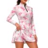 Eritanaer Breast Cancer Rose Womens Tennis Dress Workout Sets for Women