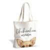 ERJHFGHU Chihuahua Mom Canvas Tote Bag for Women, Gift for Dog Lovers