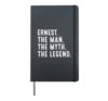 Ernest The Man The Myth The Legend Shirt Funny Gifts Ernest Hardcover Journal, Black