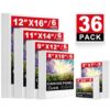 ESRICH 36 Pack Canvas Boards for Painting, Paint Canvas for Adults & Kids
