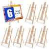 ESRICH 6 PCS 16in Wood Easels, Tabletop Easel for Painting Party
