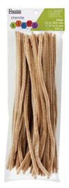 Essentials By Leisure Arts Chenille Stems Beige, 12 Inch 6mm, Bendable Craft Pipe Cleaners for DIY Projects, Dolls, Ornaments, Jewelry, and Decorations, 100 Pack