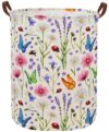 ESSME Flower Laundry Basket,Cute Hamper Collapsible Waterproof Storage Bin,Gift Baskets(Cute flower)