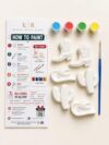 Eternal Relics Studio Paint Your Own Plaster Craft Kit – DIY Painting Set with Plaster Figurines, Acrylic Paints, Paintbrush & Instructions (Western)