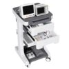 ETOYA 3-Tier Medical Rolling Cart with 2 Drawers (Gray White)