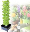 Etsuosy Hydroponic Growing Tower Kit, 45 Holes Vertical Aeroponic Planter for Indoor and Outdoor Herbs, Fruits, and Vegetables, Food Grade ABS, 40L Water Tank, 1 PC
