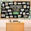 Eucalyptus Bulletin Board Set Plant Motivational Classroom Decoration Greenery Bulletin Board Inspirational Quote Growth Mindset Cutouts for Back to School Classroom Chalkboard Wall Decor