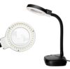 EUQKKWLOY 5X Magnifier Loupe, 2-in-1 36LED Desktop Magnifier Desk Lamp with 80mm Lens Bright Light Magnifying Tool Repair Tools Magnifiers Loupe A