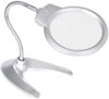 EUQKKWLOY Magnifying Glass Hd 2X 6X Desktop Magnifier Folding Hand Free Magnifying Glass, 2 Led Lights and Oversized Lens Magnifying Glass with Lights for Reading, Hobbies, Crafts