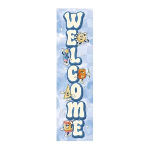 Eureka 849350 S'Cool Era Vertical Classroom Banner for Teachers, 12" x 45", Multicolor
