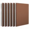 EUSOAR B5 Notebook, 6 Pack 7.3" x 10.2" Spiral Lined Notebook College Ruled
