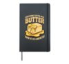 Even It's Unsalted Butter Food Baking Dessert Foodie Baker Hardcover Journal, Black