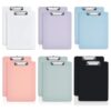 EVERJOYCRAFT 12pcs Colorful Plastic Clipboards Bulk Cute Acrylic Clipboard