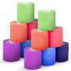 Ever Ready First Aid Self Adherent Cohesive Bandages 3" x 5 Yards - 12 Count, Rainbow Colors (Pack of 15)