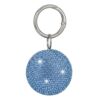 EveryBling Keychian Pill Holder Round Pill Organizer Key Chain Tiny Pill Case Portable Small Medicine Container for Ring Earplugs Coin (Blue)