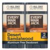 Every Man Jack Aluminum Free Deodorant for Men, Desert Sandalwood, 2pk