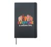 Everyone Is Welcome Here LGBT Pride Gay Pride Month Kindness Hardcover Journal, Black