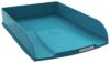 Exacompta - Ref 11128D - Set of 6 COMBO STYLI Neo Deco letter trays - for A4+ documents - size 34x25x6.5cm - label holder - holds 500 sheets - color duck blue
