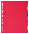 Exacompta - Ref 2410E - Box of 10 Dividers Made of Genuine Soft Glossy Card 225 g/m2 FSC® with 10 Neutral tabs - Format to File A4 Maxi - Dimensions 24.5 x 29.7 cm - Assorted Colours
