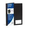 Exacompta - Ref CDB50Z - Box of 2 Document Sleeves - 50 Very high Quality Smooth Pockets - 100 Sheets - for A4 - Size 25 x 32 cm - Label Holder - Hard PVC Cover - Black