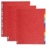 Exacompta Pack of 3 divider sets flexible card 12 blank tabs A4 Maxi