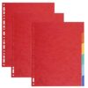 Exacompta Pack of 3 divider sets flexible card 6 blank tabs A4 Maxi