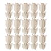 EXHUMKY 30pcs DIY 3D Flower Wooden Cutouts for Crafts, Unfinished Khaki Wood Slices with Tulip Shapes, Versatile Decor Piece for Spring Party Crafts and Easter Table Decoration, Nurtures