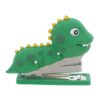 EXHUMKY Desktop Stapler Mini Dinosaur Cute Cartoon Animal Shape with Staples Portable Handheld Paper Fastening Tool Compact Stapler with Silicone and Metal Materials for Office