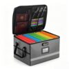 EXLIFBAG File Organizer, Fireproof File Box with Lids, Important Document Organizer Box with Lock, Portable File Folder Organizer with Handle