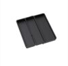 Expandable 3‑Compartment Black PP Utensil Drawer Organizer(Black)