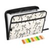Expanding File Folder Black Ribbon Bow Cream Accordion File Organizer 13 Pockets Document Organizer with Zipper Labels A4 Letter Office Storage