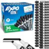 EXPO Dry Erase Markers, Low Odor Ink, Black, Chisel Tip, 36 Count - Easily Erases, Ideal for Classroom, Home, Office, Back to School, Teacher Supplies