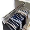 Extendable Steel Pants Rack - 30-80cm Pull-Out Closet Rod for Clothing Storage, Adjustable Wardrobe Hanger Rail, Space-Saving Trouser Organizer, Durable Clothes Rail