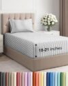 Extra Deep Pocket Twin XL Sheet Set - Breathable & Cooling - Grey Stripes