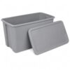 Extra Large 50 Gal Gray Plastic Storage Bin with Lid