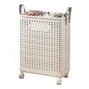 Extra Large Laundry Basket with Wheels and Handle, Waterproof，White：M
