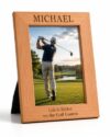 EZ CUSTOM GIFT Personalized Engraved Wood Picture Frame (5"X7", Vertical)