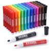 Ezzgol Dry Erase Markers Bulk, 72 Pack, 12 Colors Whiteboard Markers, Chisel Tip Dry Erase Markers Perfect for Writing on Dry Erase Whiteboard Mirror Glass for School, Office or Home