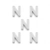 Faanerianni Silver-Tone Large Hole Acrylic Letter Beads (Letter Beads N,#A)
