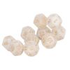 Fabater 12 Sided Dice Set, 40 Pieces Clear Numbers Prevent Oxidation Polyhedral Dice, Game Set with for Board Games Teaching (White)