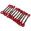 Fabater 24Pcs Cross Stitch Thread Red Embroidery Floss Glossy Braided Polyester Yarn Skeins Handmade Sewing for Cross Stitch Lovers Craft Projects