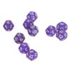 Fabater 40 Pcs Polyhedral Dice Set Clear Numbers Prevent Oxidation 12 Sided Dice for Game Teaching, Board Games, School Supplies (Purple)