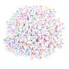 Fabater 500Pcs Acrylic Letter Beads 7 Colors AZ Alphabet Beads for DIY Bracelet Necklace Making, Round 6mm Spacer for Jewelry Craft Supplies