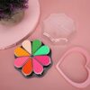 Fabater 8 Colors Petal Ink Pad, Pigment Stamp Pad for DIY Scrapbooking, Multicolor Raised Petal Stamp Ink with Removable Petals, for Paper Wood Clay Fabric (Printing + Sponge + Plastic 4)