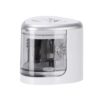 Fabater Battery Operated Automatic Electric Pencil Sharpener with 2 Holes, Multifunctional Pencil Sharpener for Kids Students, 6-8mm & 9-12mm, Portable Cute with Safety Cover (Silver)
